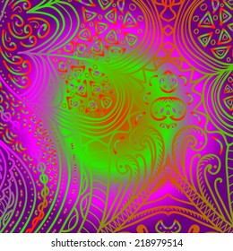 Quadrate garish ornament for design