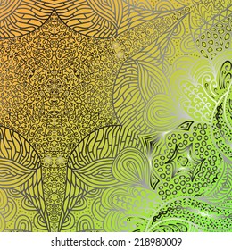 Quadrate gradient ornament for design