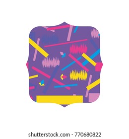 quadrate with graphic abstract style background