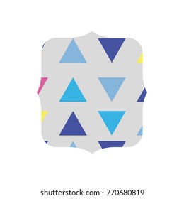 quadrate with graphic geometric style background
