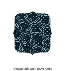 quadrate with graphic memphis style background decoration