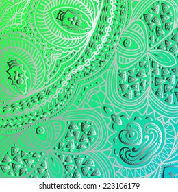 Quadrate green blue pattern for design