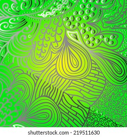 Quadrate green gradient ornament for design