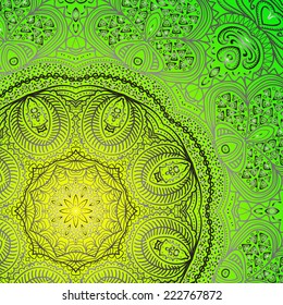 Quadrate green pattern for design