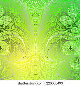 Quadrate green yellow pattern for design