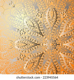 Quadrate orange gradient ornament for design