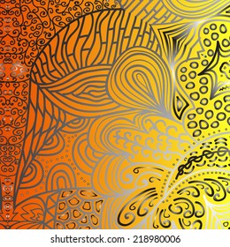 Quadrate orange pattern for background