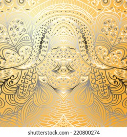 Quadrate orange pattern for background