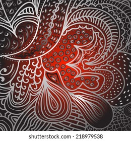 Quadrate red gradient ornament for design