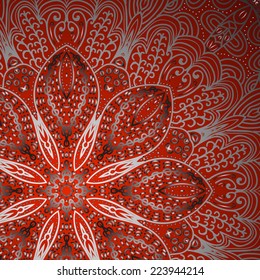 Quadrate red gradient ornament for design