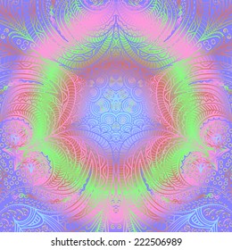 Quadrate varicolored pattern for design