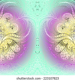 Quadrate varicolored pattern for design
