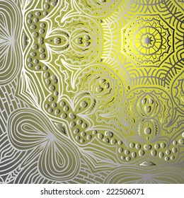 Quadrate yellow gradient ornament for design