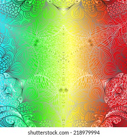 Quadratic colorful pattern for design
