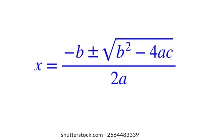 quadratic equation roots formula maths illustration 