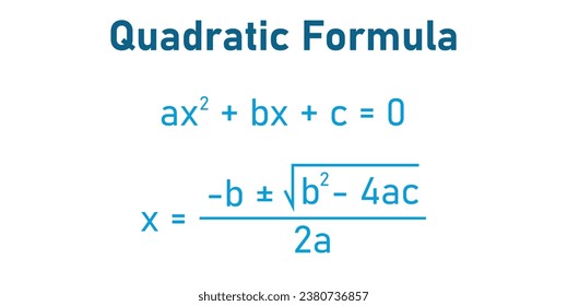 Quadratic equation in standard form and quadratic formula in elementary algebra. Mathematics resources for teachers and students.