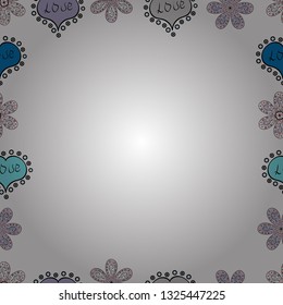 Quadratic frames doodles. Seamless. Picture in gray, neutral and white colors. Vector.