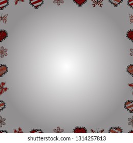 Quadratic frames doodles. Vector. Picture in black, white and red colors. Seamless.