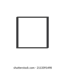 Quadrature astrology sign line icon. linear style sign for mobile concept and web design. Square shape outline vector icon. Symbol, logo illustration. Vector graphics