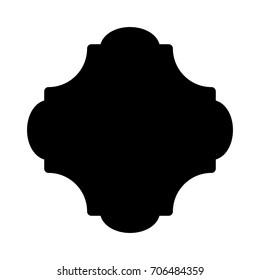 quadrilateral curvy shape frame