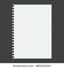 Página papel cuadrilla con