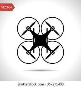 quadrocopter drone vector icon