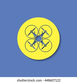 quadrocopter drone vector icon