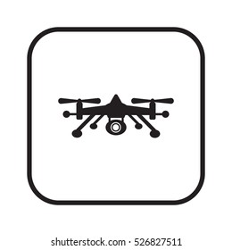 Quadrocopter Icon. Flat design.