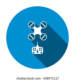 Quadrocopter Icon, flat design style