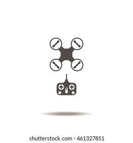Quadrocopter Icon, flat design style