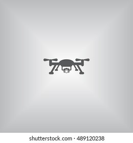 Quadrocopter Icon, flat design style