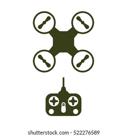 Quadrocopter Icon, flat design style