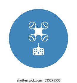 Quadrocopter Icon, flat design style