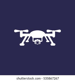 Quadrocopter Icon, flat design style