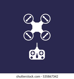 Quadrocopter Icon, flat design style