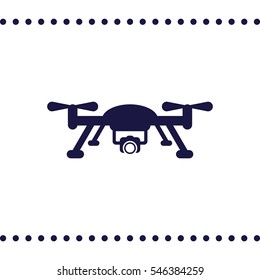Quadrocopter Icon, flat design style