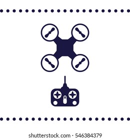 Quadrocopter Icon, flat design style