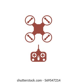 Quadrocopter Icon, flat design style