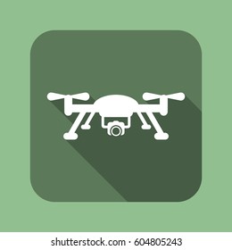 Quadrocopter Icon, flat design style