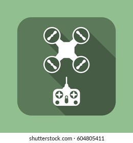 Quadrocopter Icon, flat design style