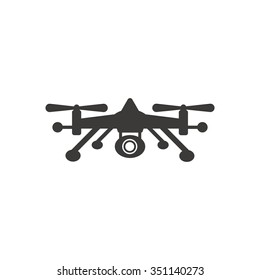   Quadrocopter   icon,  isolated. Flat  design.