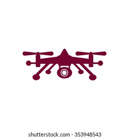   Quadrocopter   icon,  isolated. Flat  design.
