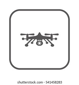  Quadrocopter  icon,  isolated. Flat  design.