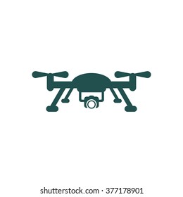 Quadrocopter Icon isolated vector flat design