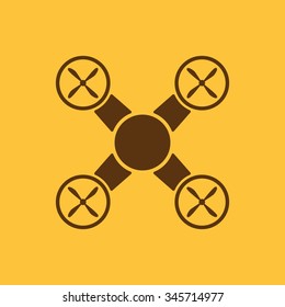 The quadrocopter icon. Quadrocopter symbol. Flat Vector illustration