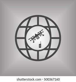 Quadrocopter Icon Vector