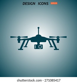 Quadrocopter. icon. vector design