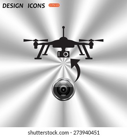  Quadrocopter. icon. vector design