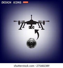 Quadrocopter. icon. vector design