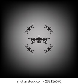 Quadrocopter. icon. vector design